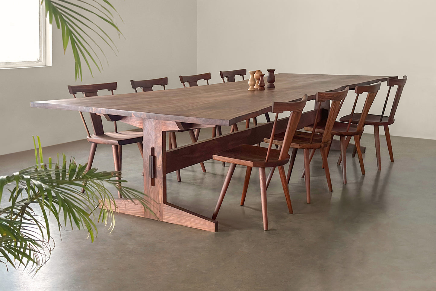 Trestle Dining Table - Rosewood