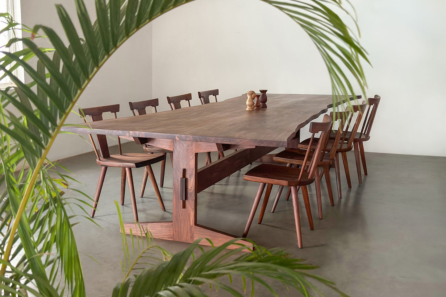 Trestle Dining Table - Rosewood