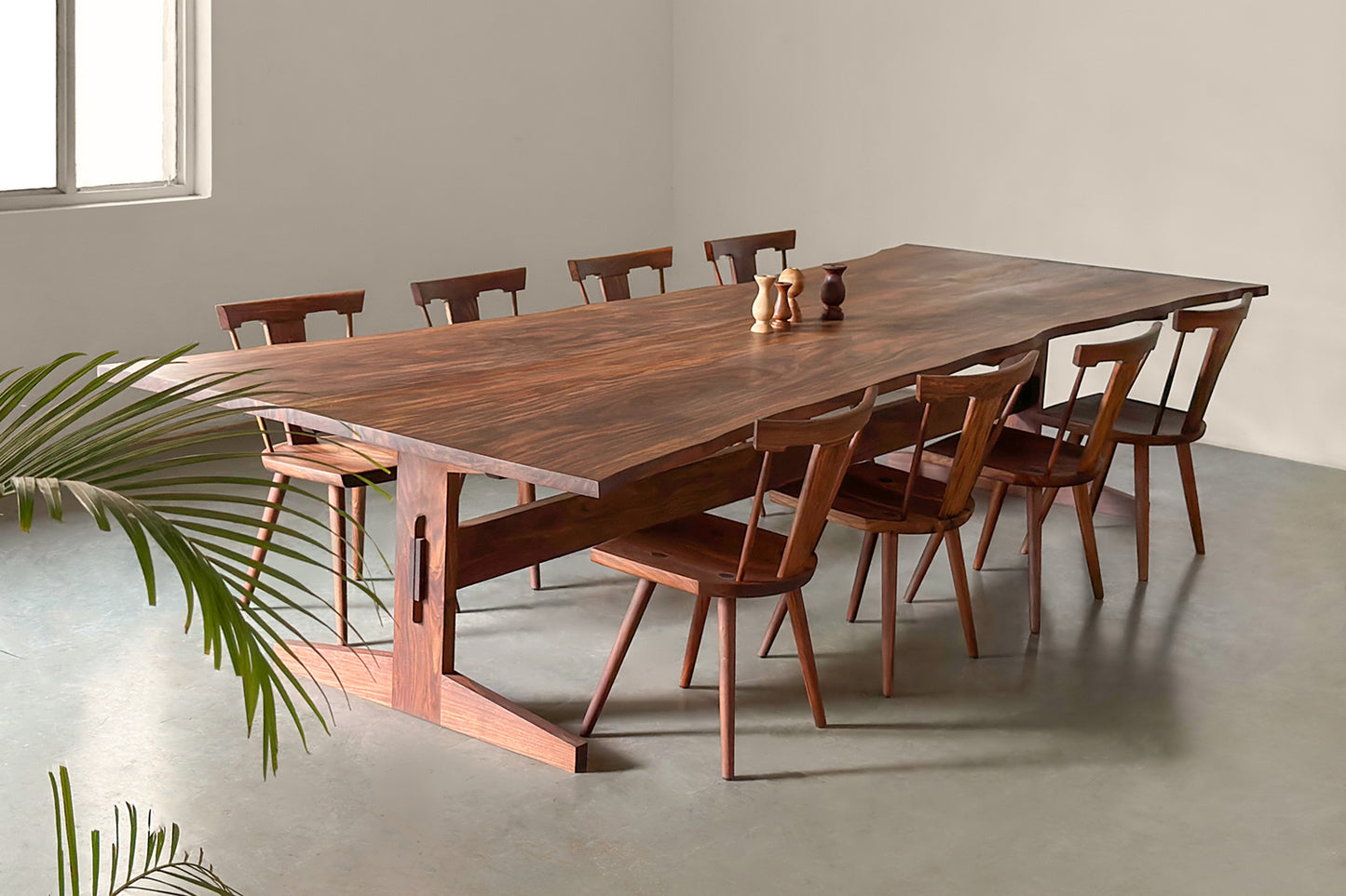 Trestle Dining Table - Rosewood