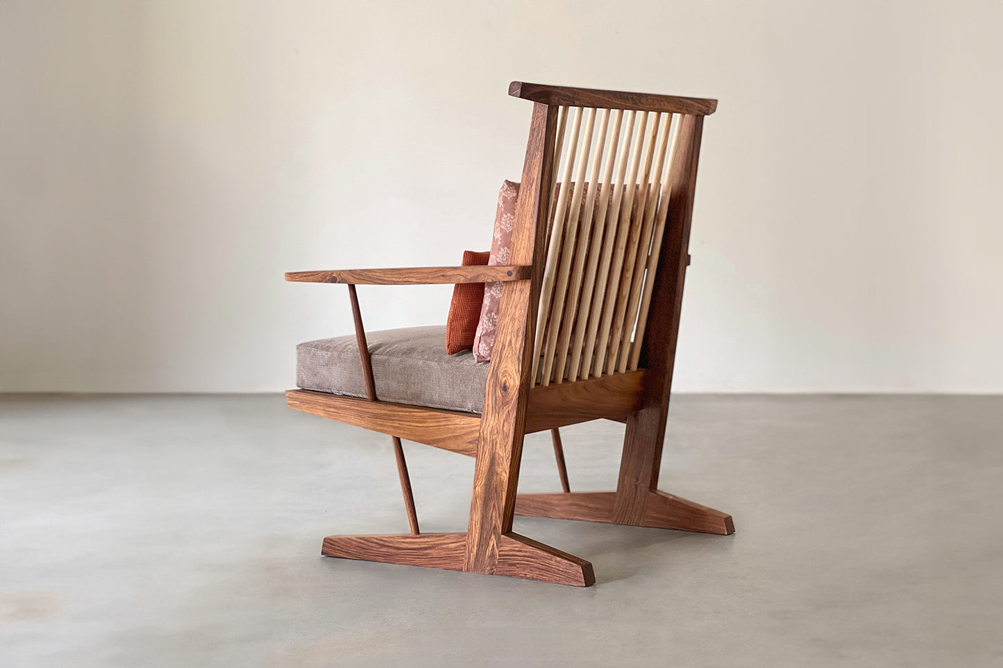 Enid Lounger with Arm Rest - Rosewood