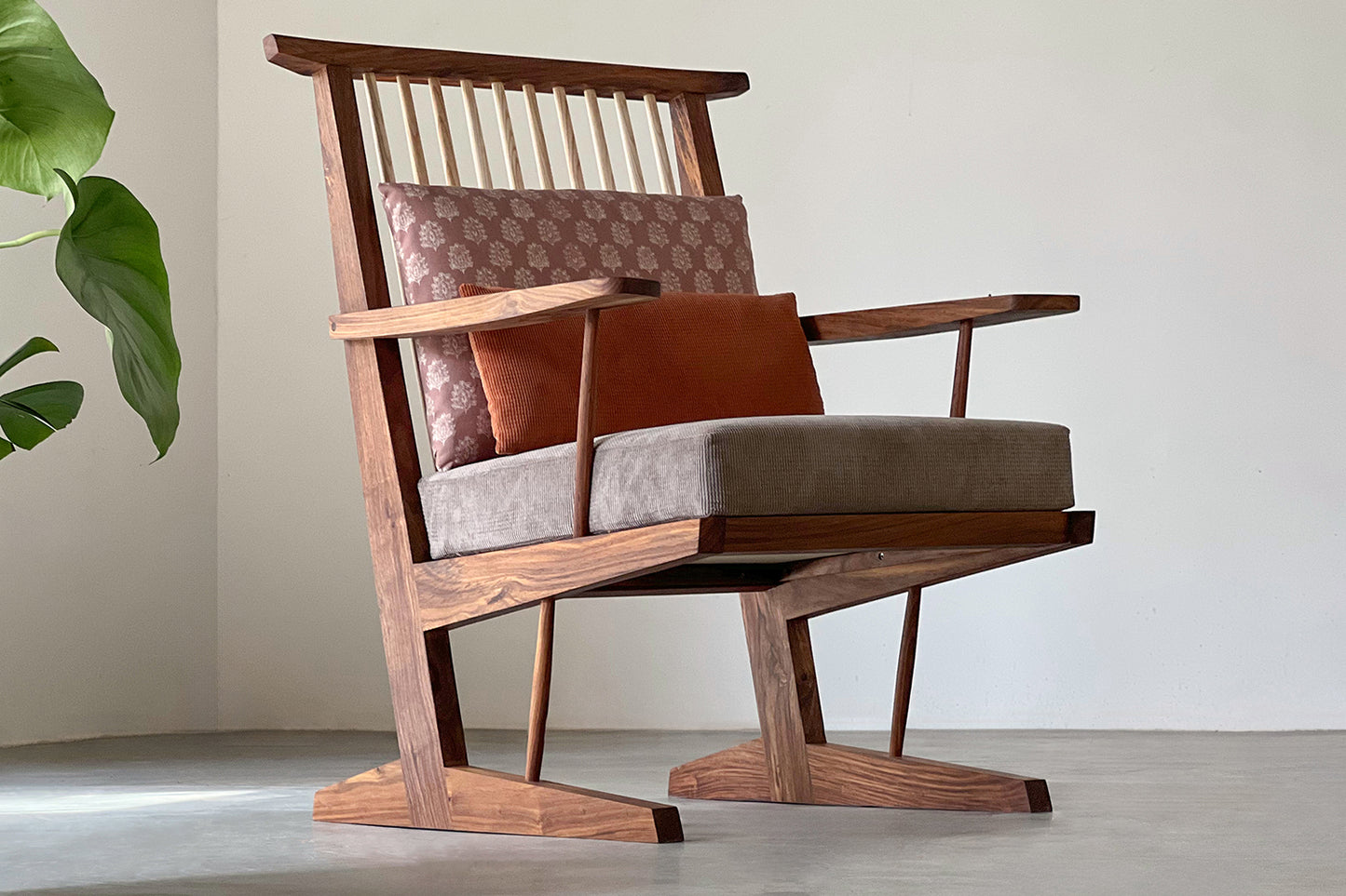 Enid Lounger with Arm Rest - Rosewood