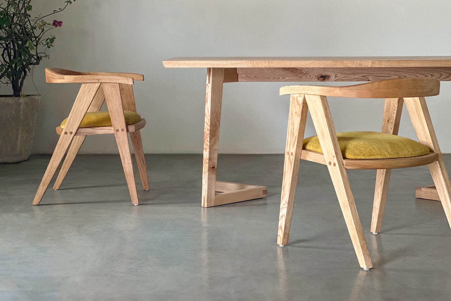 Concorde Dining Table - White Ash