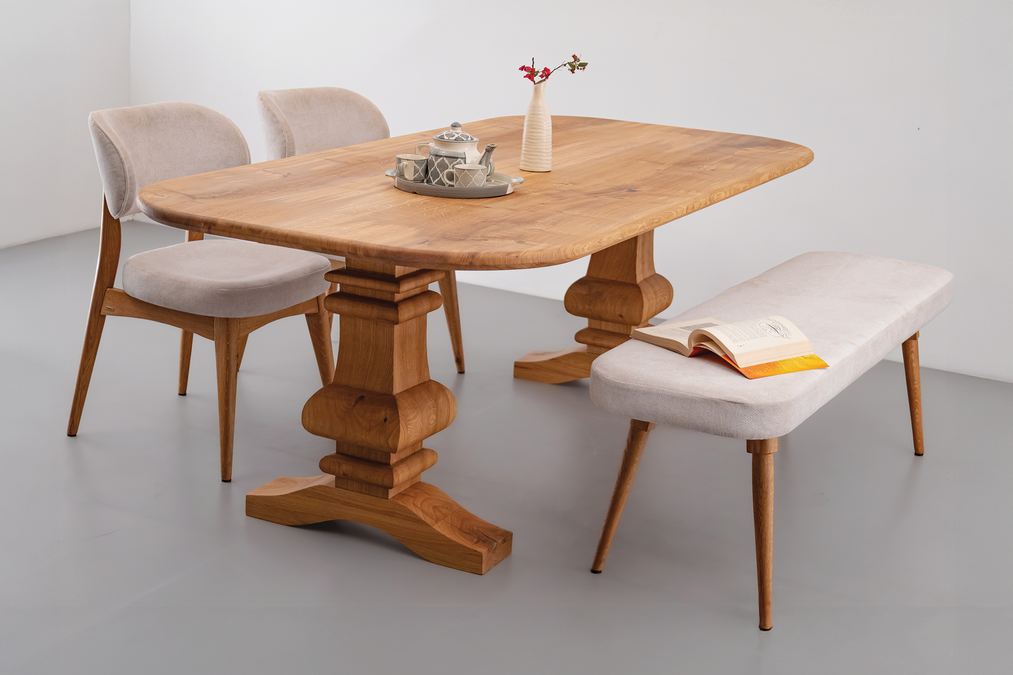 Nivāsa Dining Table - White Oak