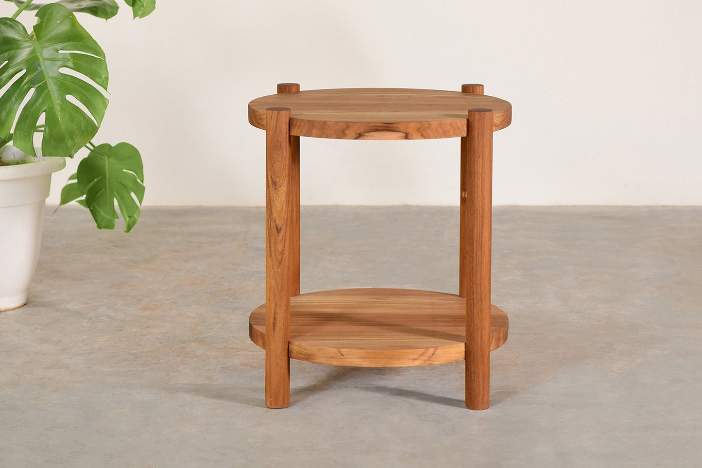 Torii Roundo Side Table - Uttarakhand Teak