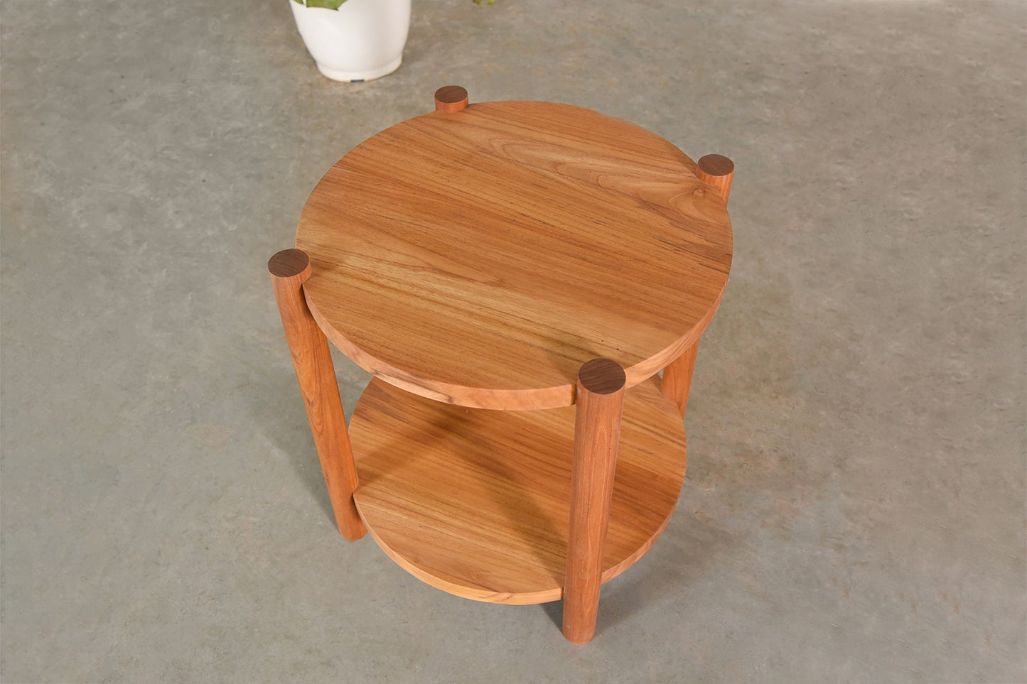 Torii Roundo Side Table - Uttarakhand Teak