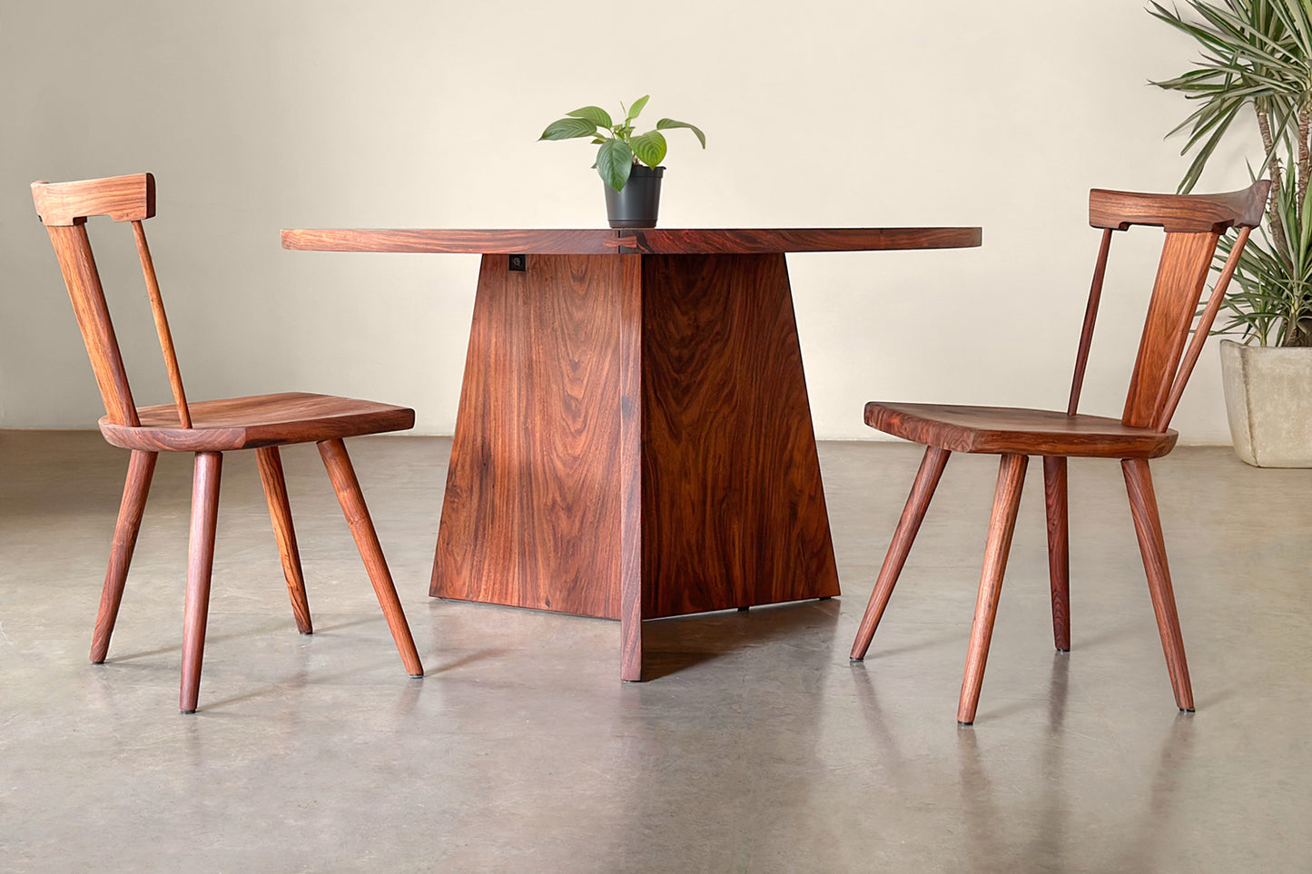 Trivit Triangle Dining Table - Rosewood