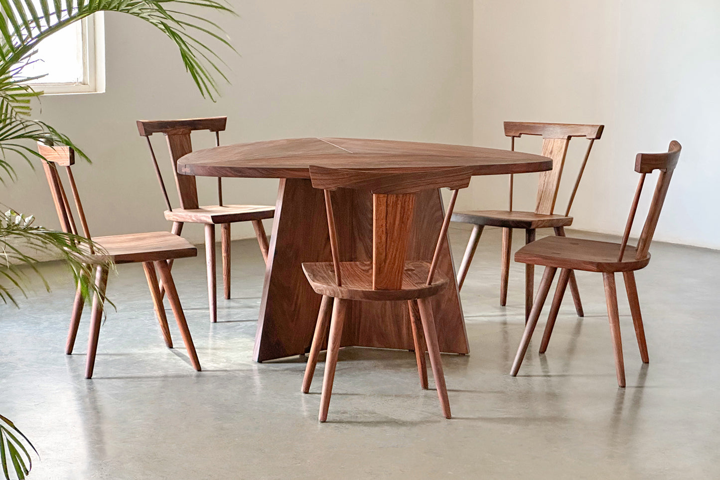 Trivit Triangle Dining Table - Rosewood