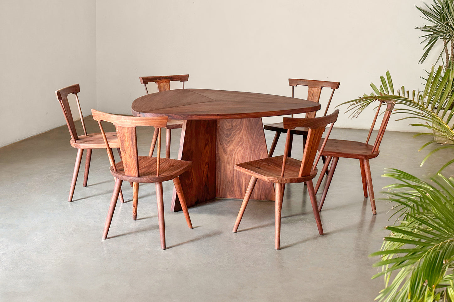 Trivit Triangle Dining Table - Rosewood