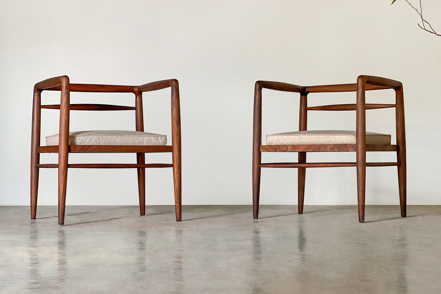 Zen Cushioned Chair - Rosewood