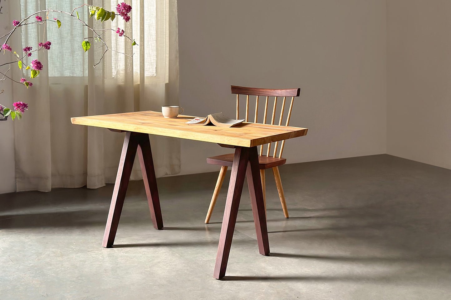 Accent Study Table - Uttarakhand Teak