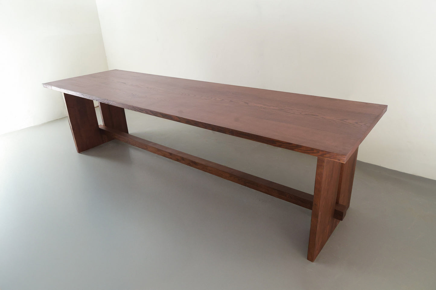 Monolith Dining Table - Ice Brown Stained White Ash