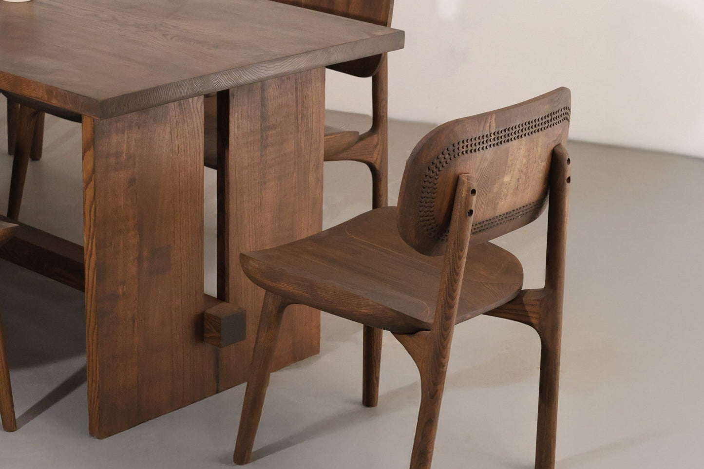 Monolith Dining Table - Ice Brown Stained White Ash