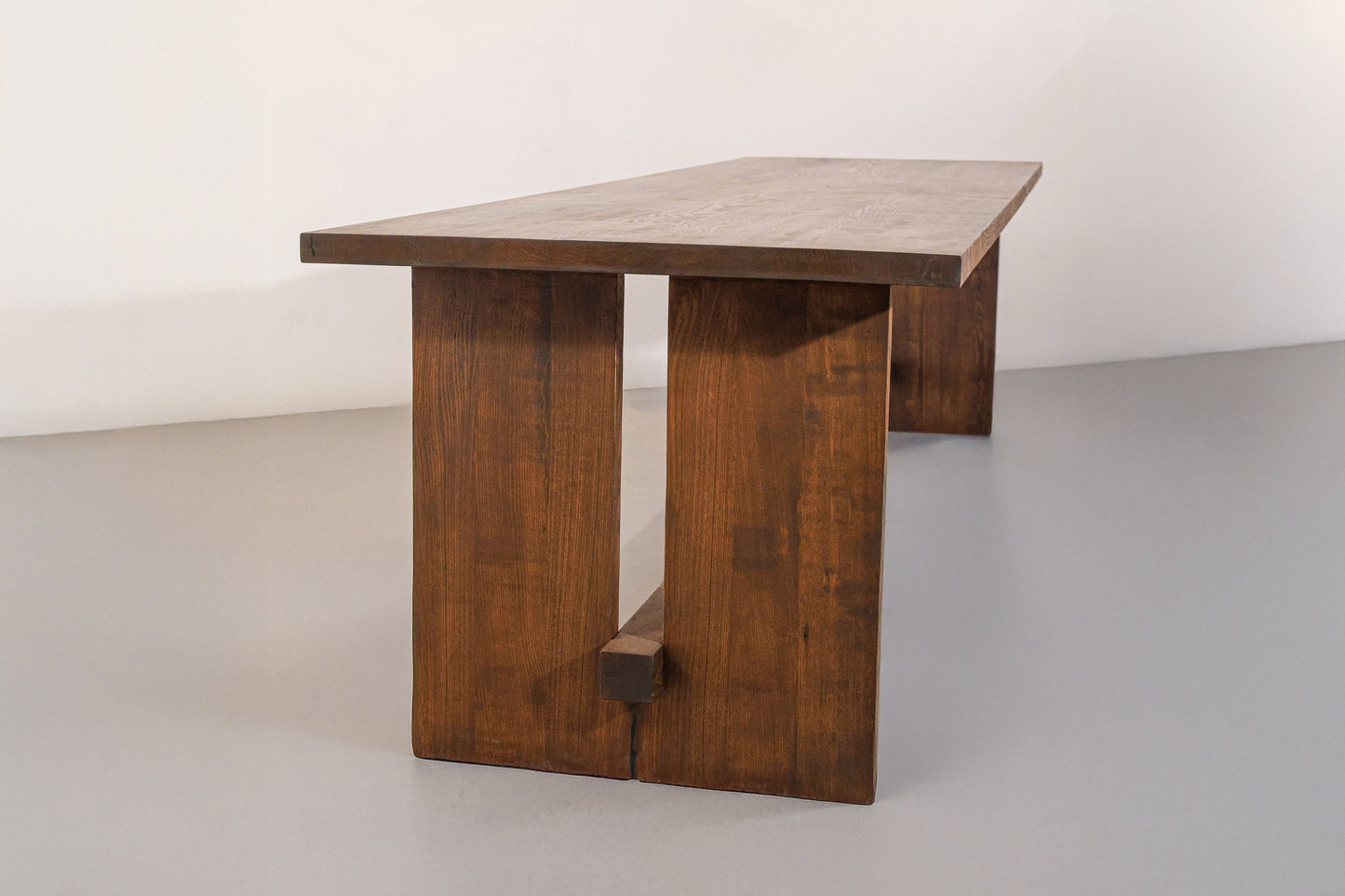 Monolith Dining Table - Ice Brown Stained White Ash