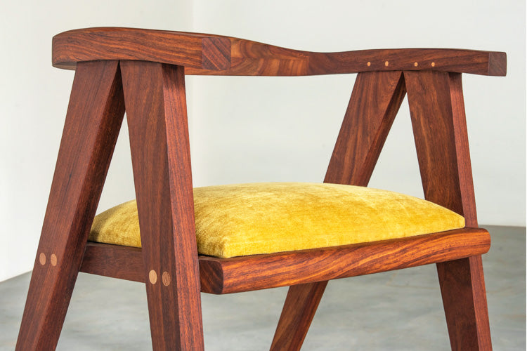 Accent Cushioned Chair - Rosewood