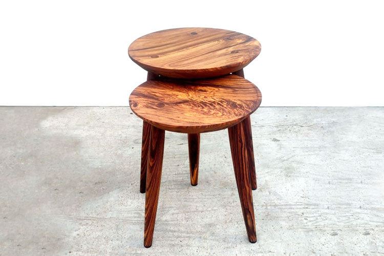 Nested Orbit Side Tables - Rosewood