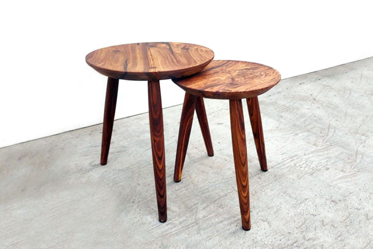 Nested Orbit Side Tables - Rosewood