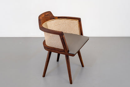 Rumi Cushioned Chair - Rosewood