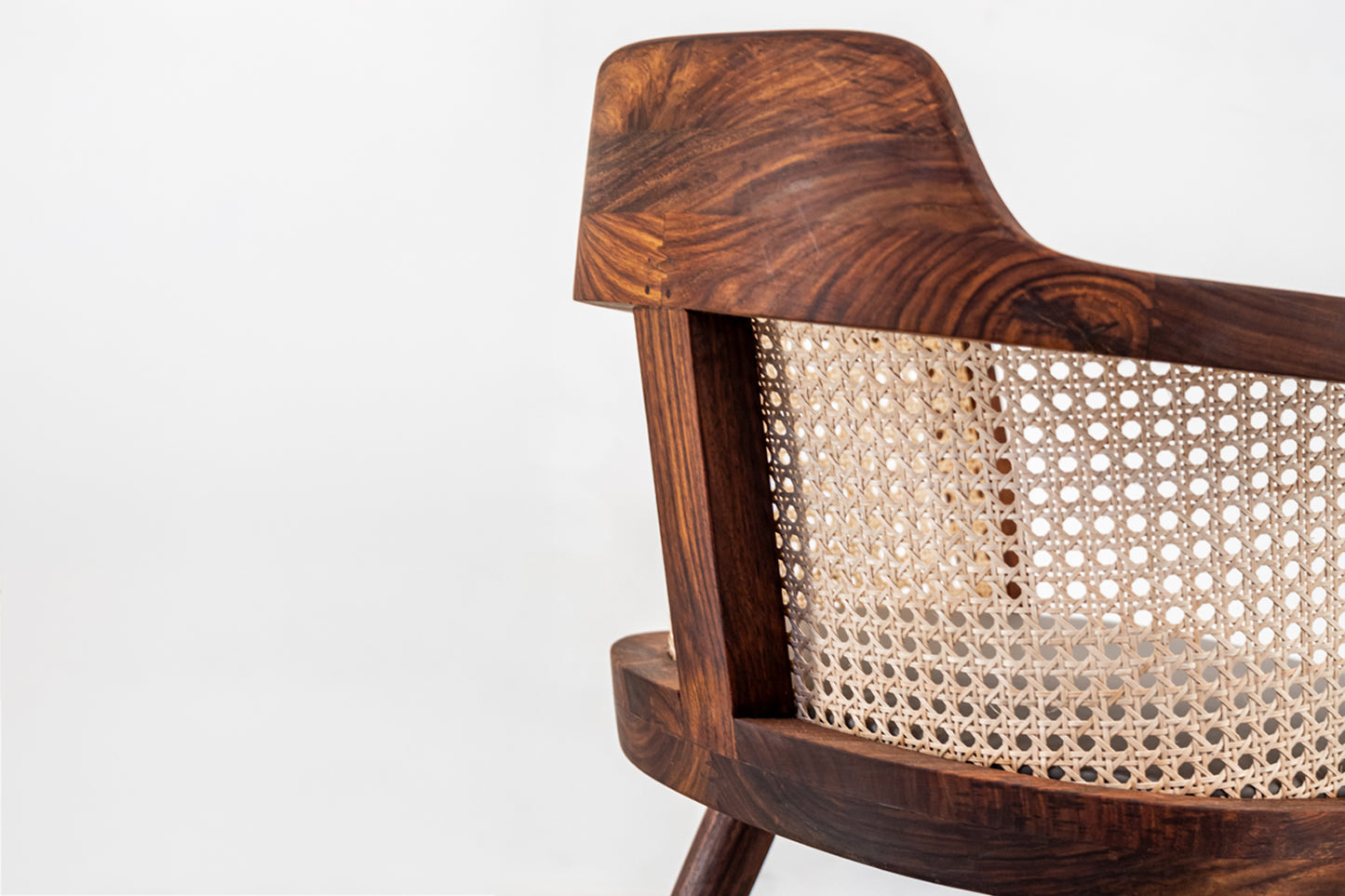 Rumi Cushioned Chair - Rosewood
