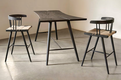 Black Ember High Table - Burnt Cedar