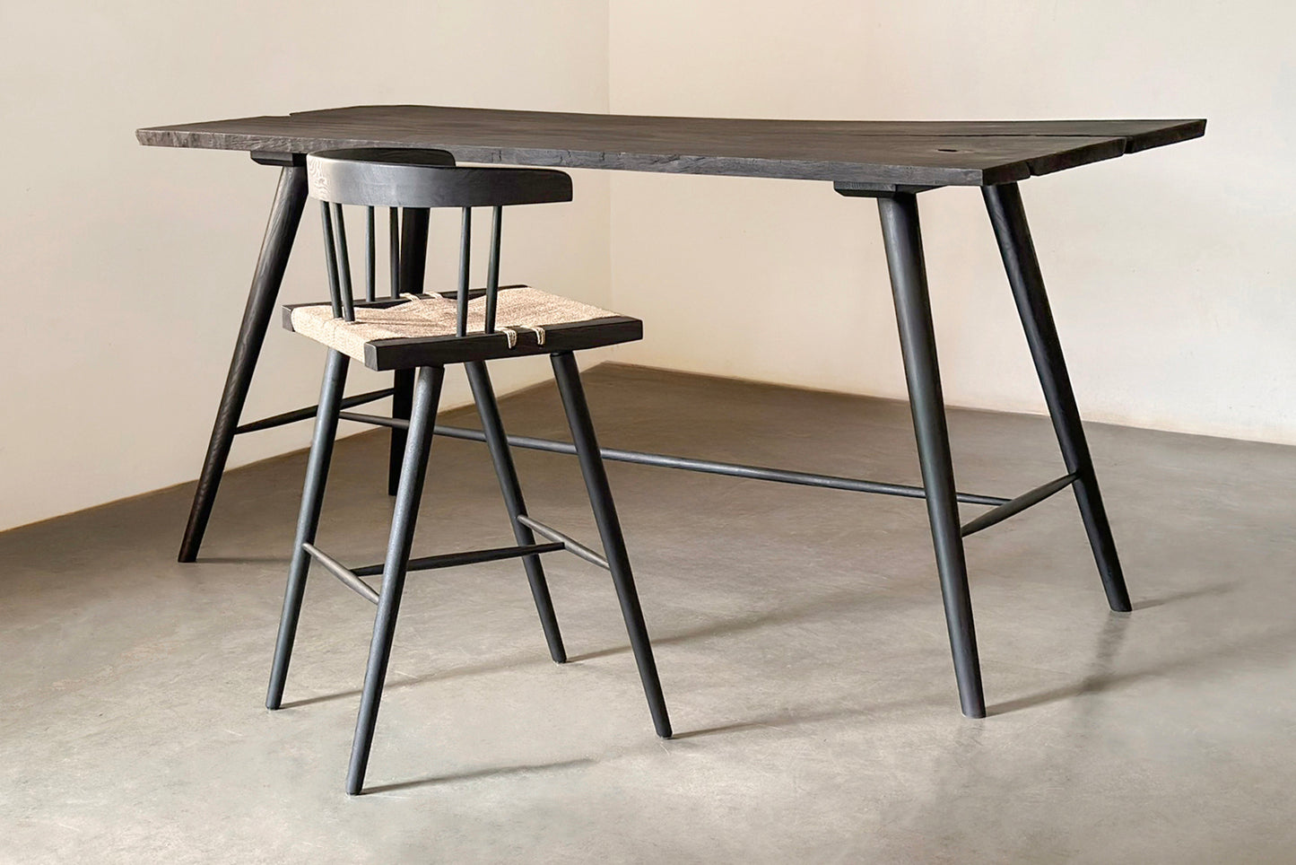 Black Ember High Table - Burnt Cedar