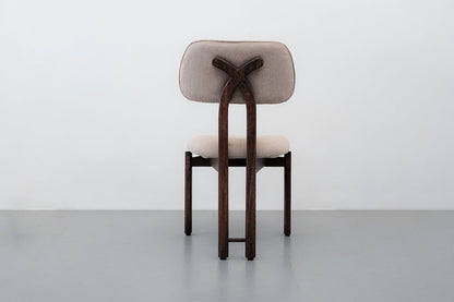 Anjeer Cushioned Chair- White Oak with Chocolate Oil