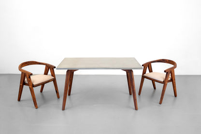 Mantis Dining Table  Concrete - Rosewood
