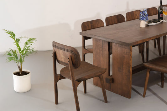 Monolith Dining Table - Ice Brown Stained White Ash