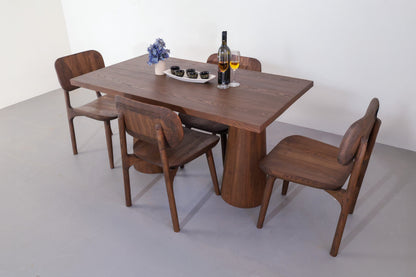 Mesa Venti Dining Table - Ice Brown Stained White Ash
