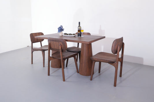Mesa Venti Dining Table - Ice Brown Stained White Ash